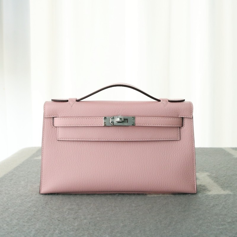 3Q Rose Sakura cherve kelly pochette with phw
