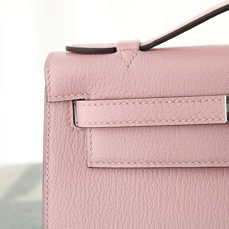 3Q Rose Sakura cherve kelly pochette with phw