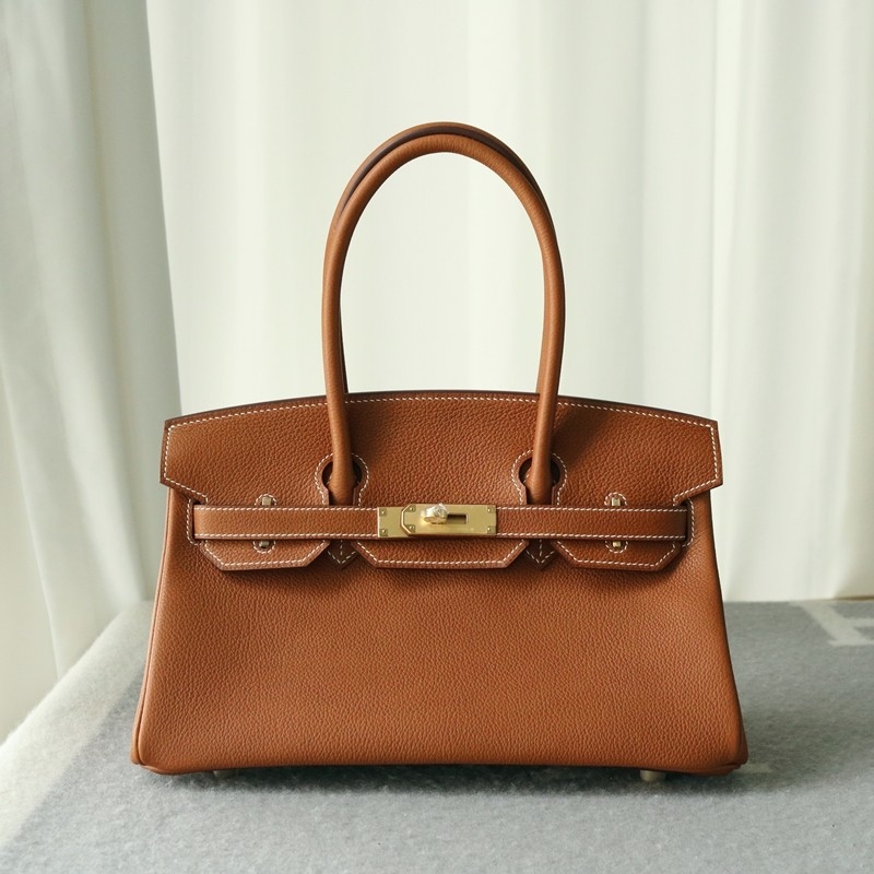 Hermes Shoulder Birkin Light 29 in gold faubourg barenia with gold hardware