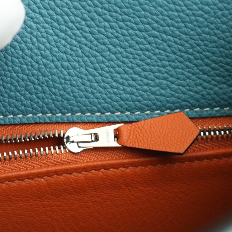 75 BIeu Jean togo / Orange interior so kelly 22 with GHW