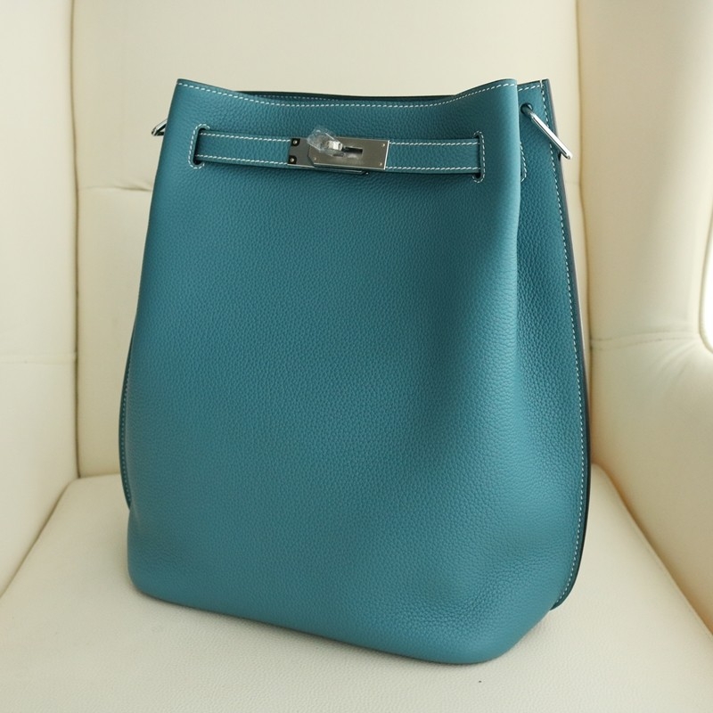 75 BIeu Jean togo / Orange interior so kelly 22 with GHW