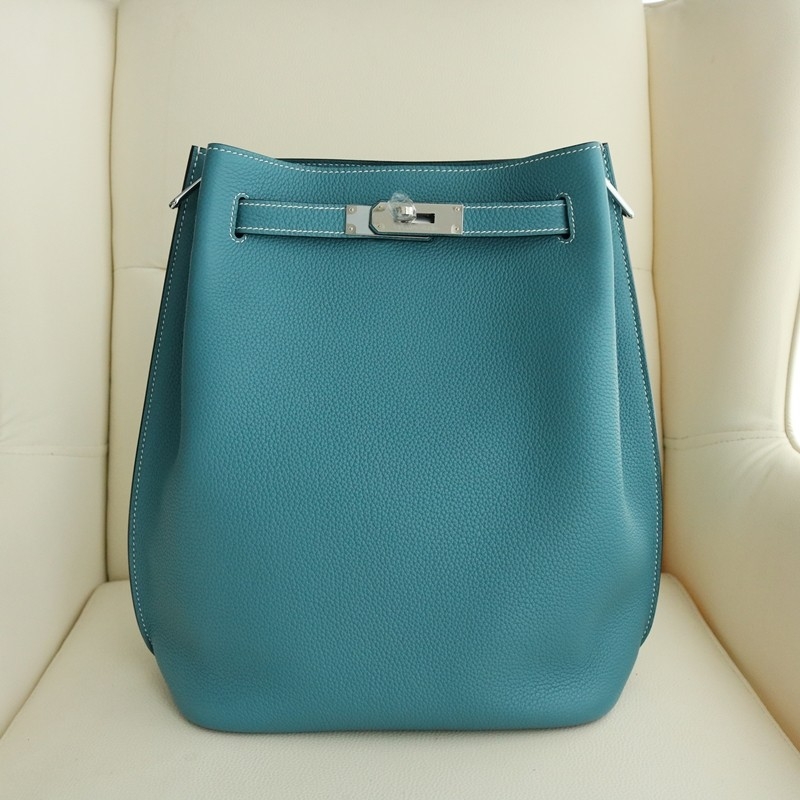 75 BIeu Jean togo / Orange interior so kelly 22 with GHW