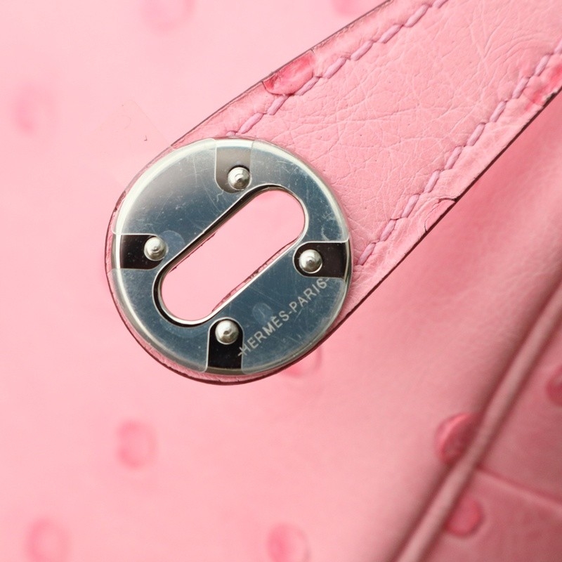 5P Bubblegum Ostrich Lindy Mini With Phw