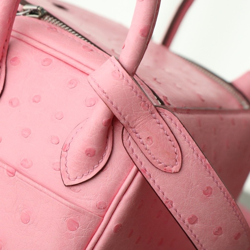 5P Bubblegum Ostrich Lindy Mini With Phw