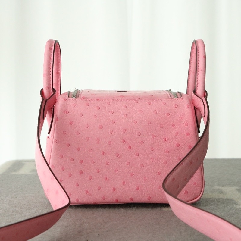 5P Bubblegum Ostrich Lindy Mini With Phw