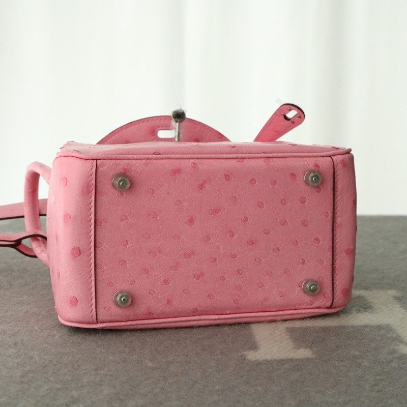 5P Bubblegum Ostrich Lindy Mini With Phw
