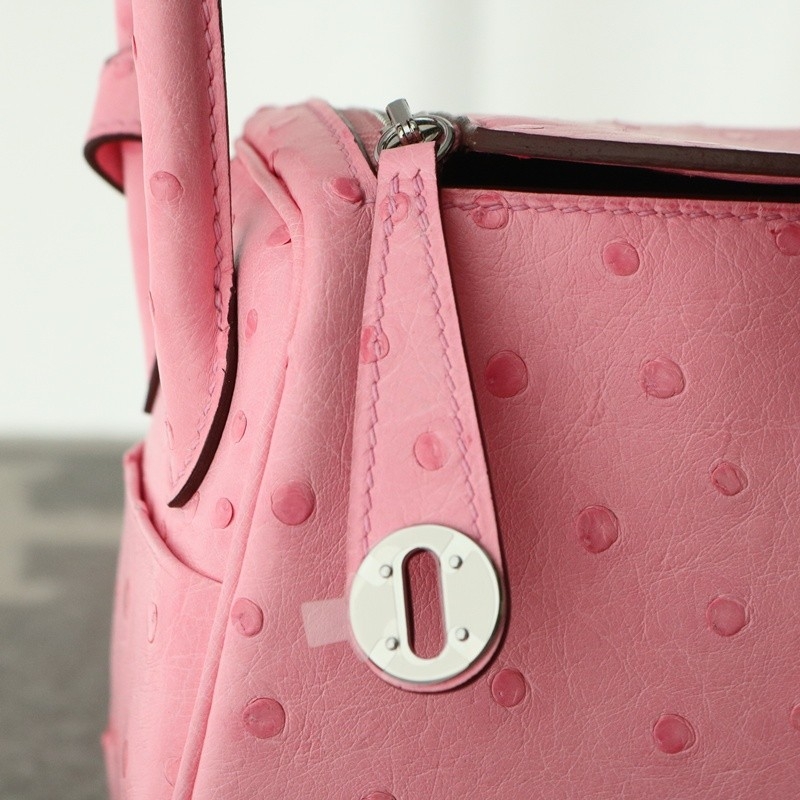 5P Bubblegum Ostrich Lindy Mini With Phw