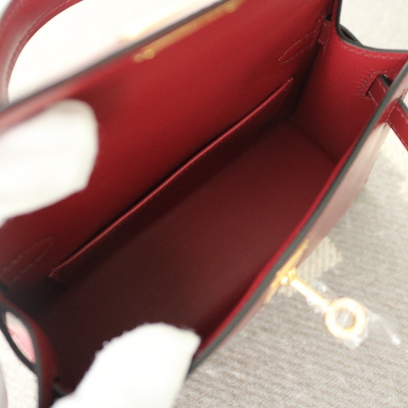 57 Bordeaux box calf kelly mini II with ghw