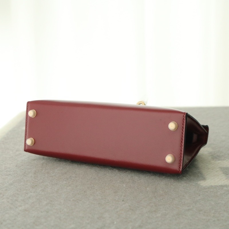 57 Bordeaux box calf kelly mini II with ghw