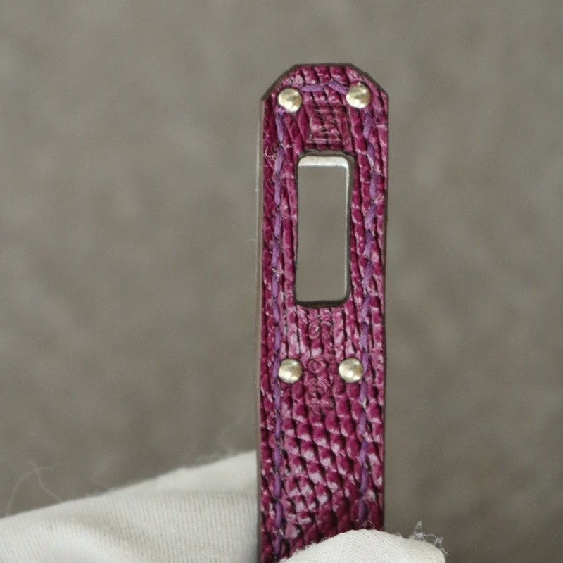 ultraviolet lizard kelly pochette with phw