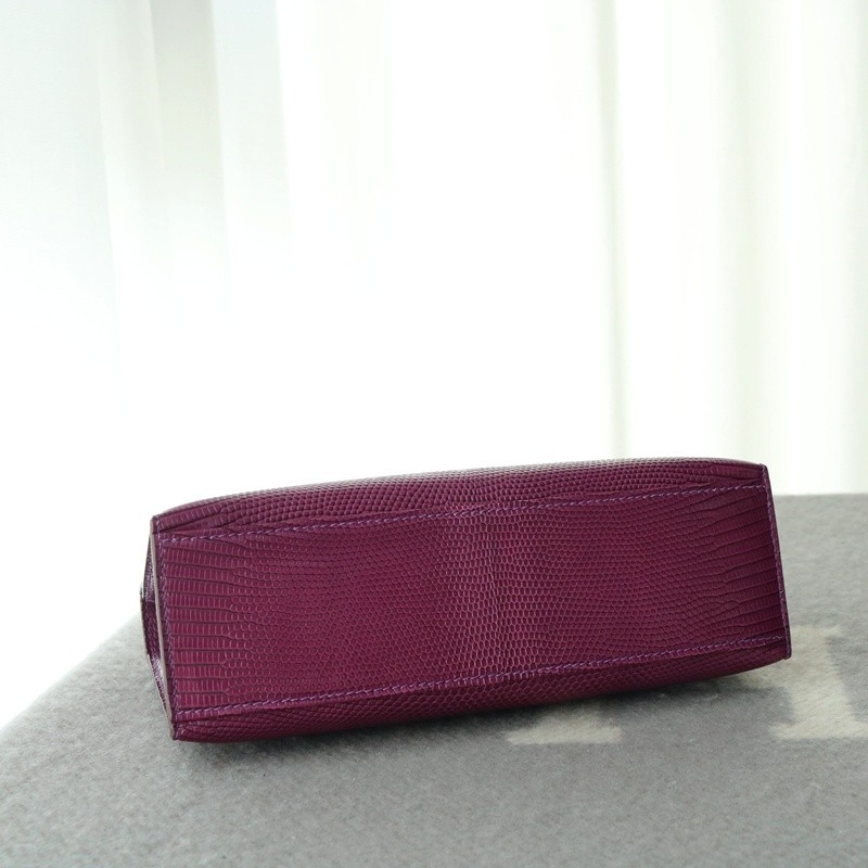 ultraviolet lizard kelly pochette with phw