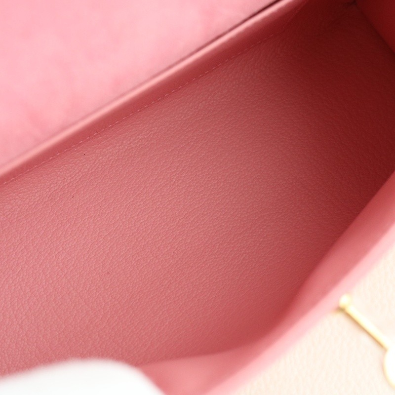 G5 Bois Rose suede kelly Pochette with ghw