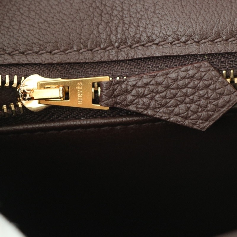 28 CarameI matte aligator & rouge sellier togo Birkin 25 Touch GHW