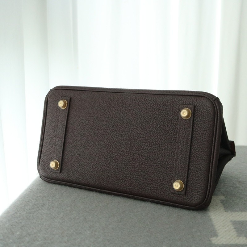 28 CarameI matte aligator & rouge sellier togo Birkin 25 Touch GHW