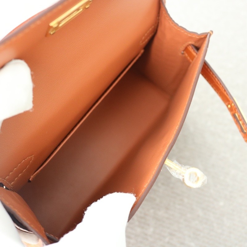 C37 Gold Matt alligator Mini Kelly II With GHW