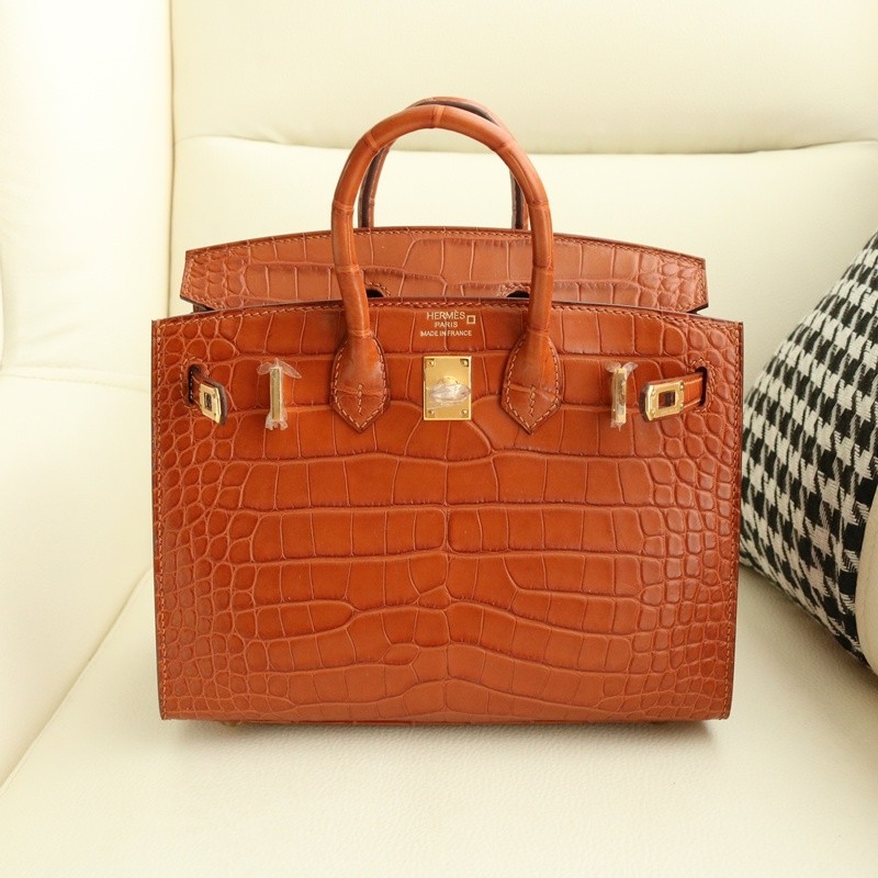 C37 GOLD alligator crocodile matte birkin 20 sellier with ghw