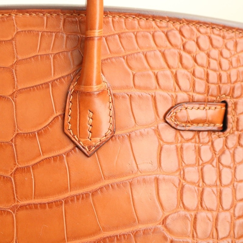 C37 GOLD alligator crocodile matte birkin 20 sellier with ghw