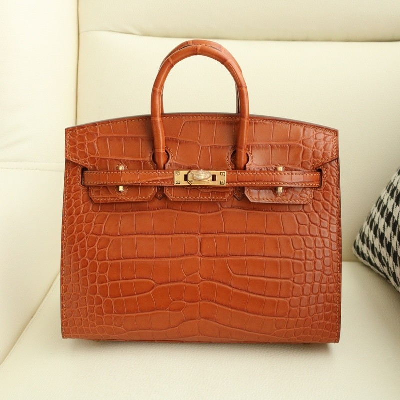 C37 GOLD alligator crocodile matte birkin 20 sellier with ghw