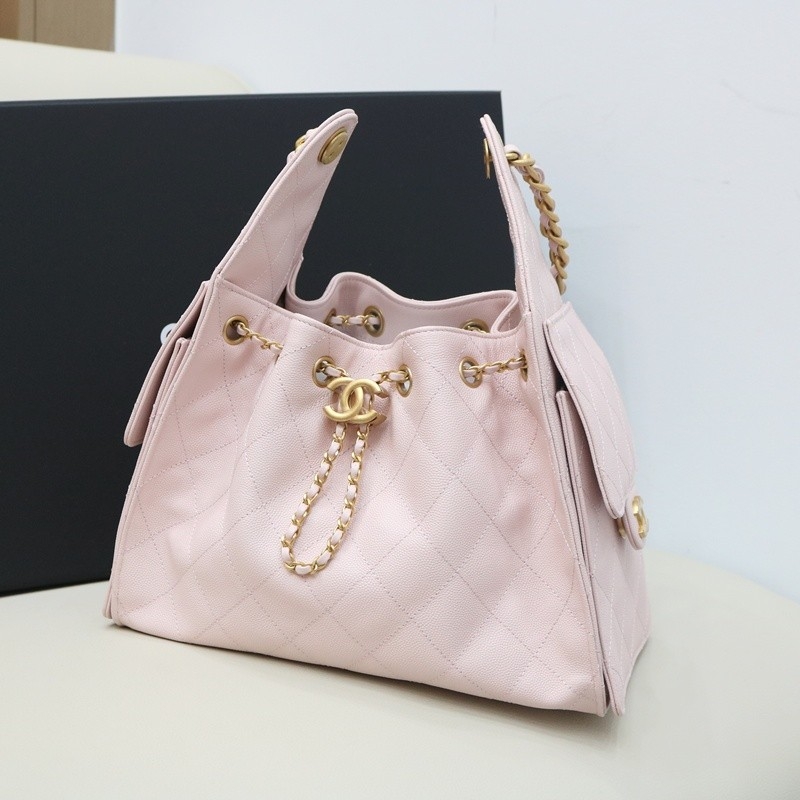 Chanel 25 Small Handbag Grained Calfskin & Gold Light Pink