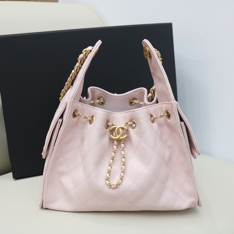 Chanel 25 Small Handbag Grained Calfskin & Gold Light Pink