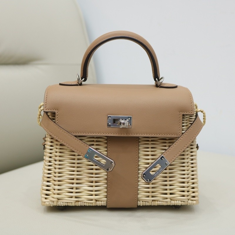 Hermès Mini Picnic Kelly 20 Chai Swift Palladium Hardware