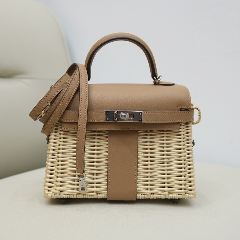 Hermès Mini Picnic Kelly 20 Chai Swift Palladium Hardware