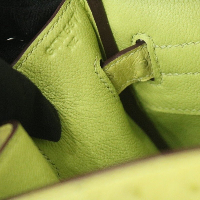 66 Vert Anis ostrich birkin 30 with GHW
