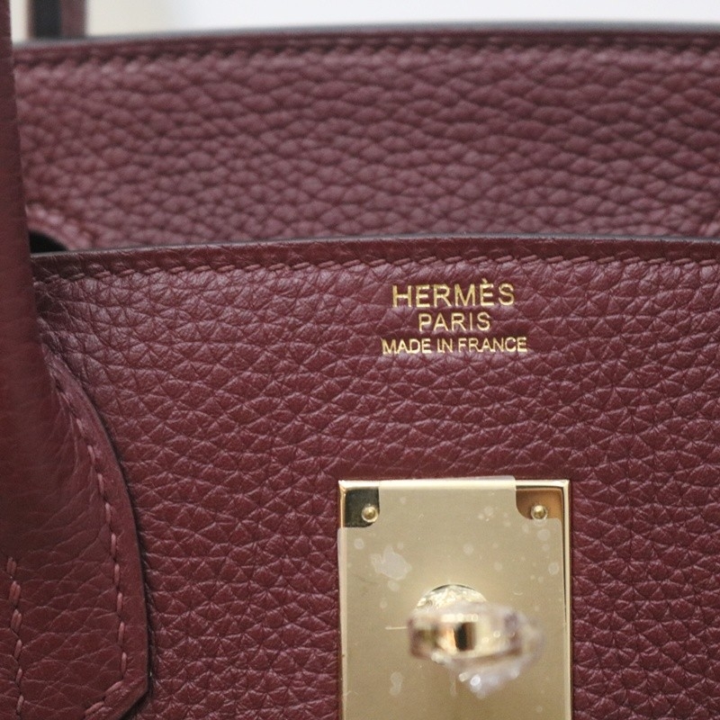 55 HRouge togo birkin 30 with permabrass hardware