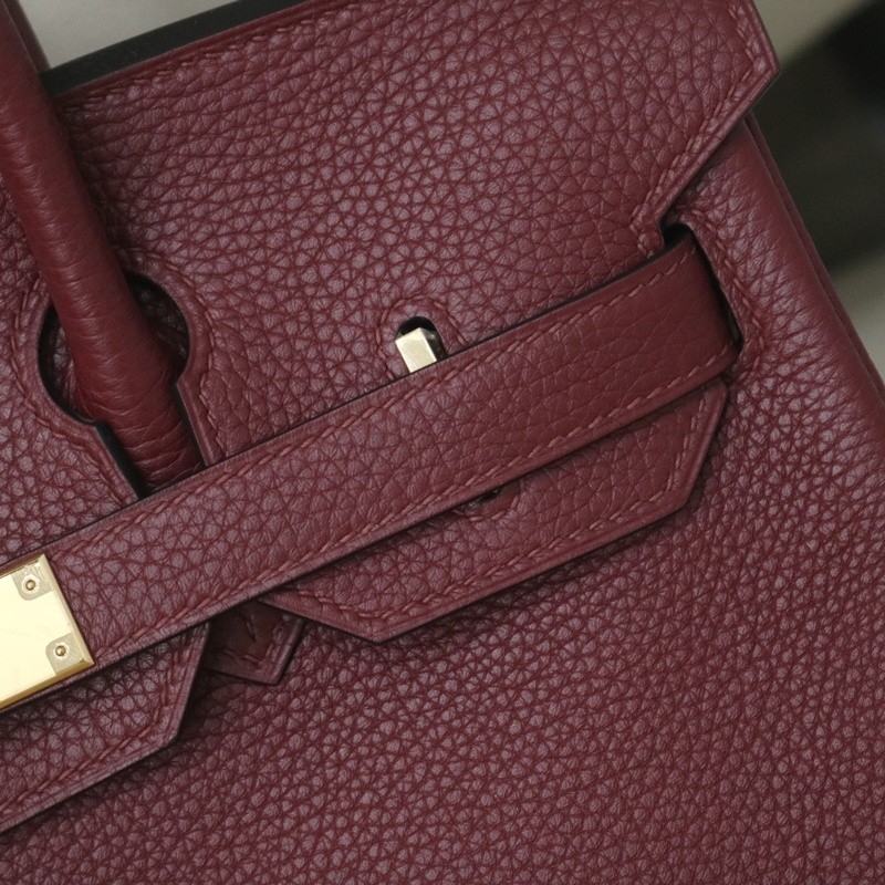 55 HRouge togo birkin 30 with permabrass hardware