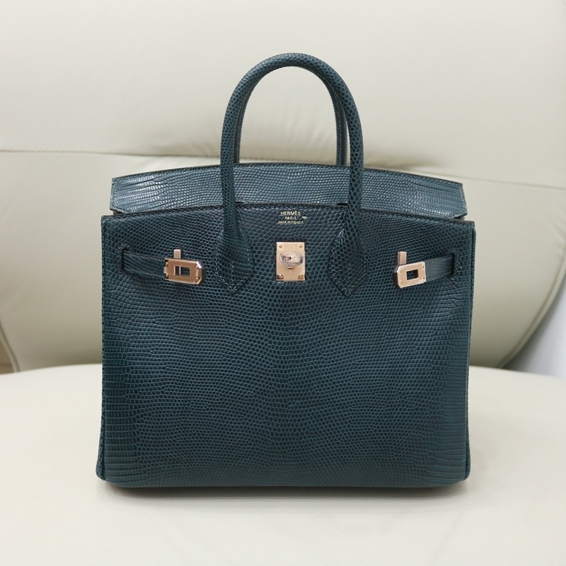 6O lizard birkin 25 retourne with rghw