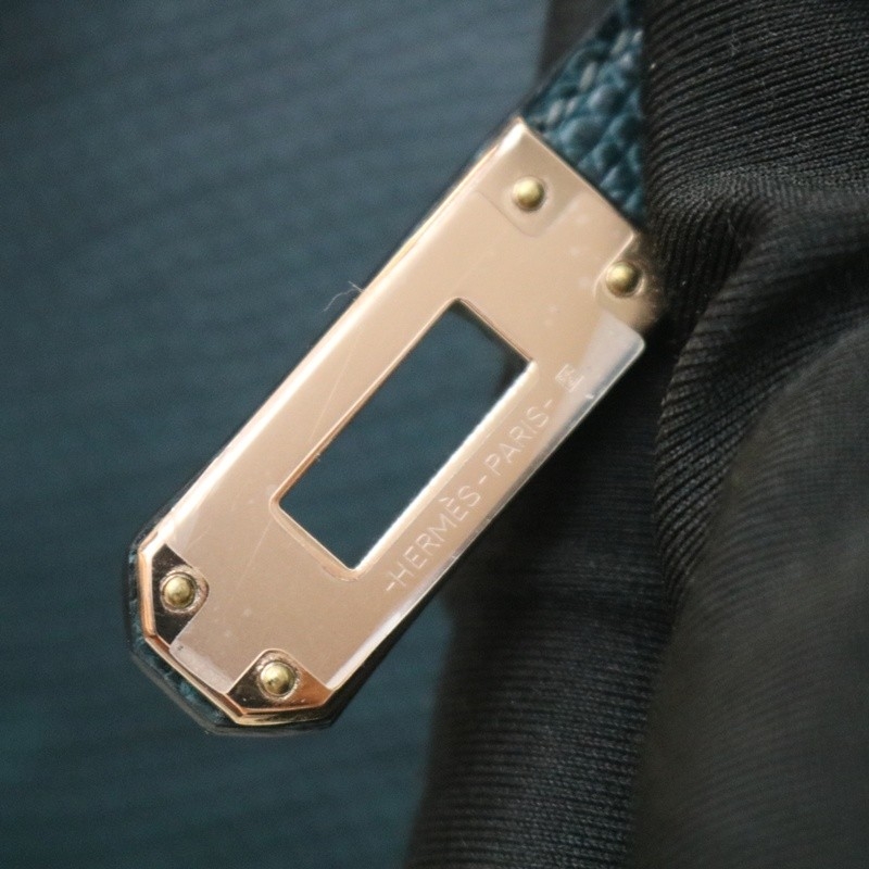 6O lizard birkin 25 retourne with rghw