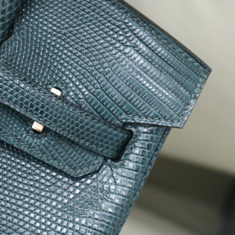 6O lizard birkin 25 retourne with rghw