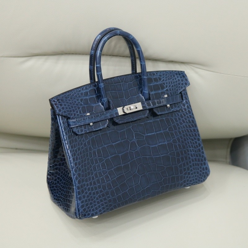 7Q Mykonos shiny Alligator crocodile birkin 25 with phw
