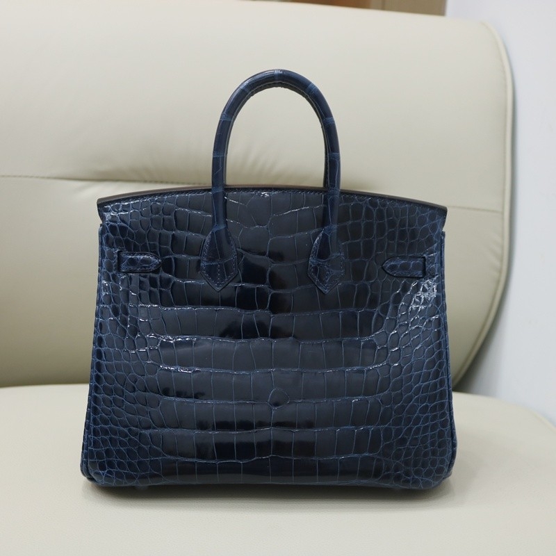 7Q Mykonos shiny Alligator crocodile birkin 25 with phw