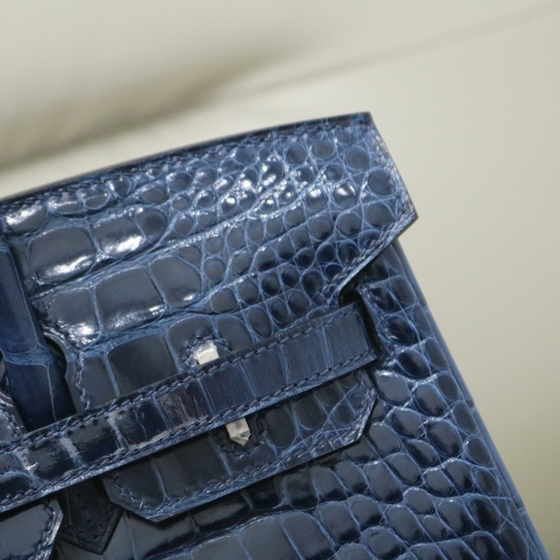 7Q Mykonos shiny Alligator crocodile birkin 25 with phw