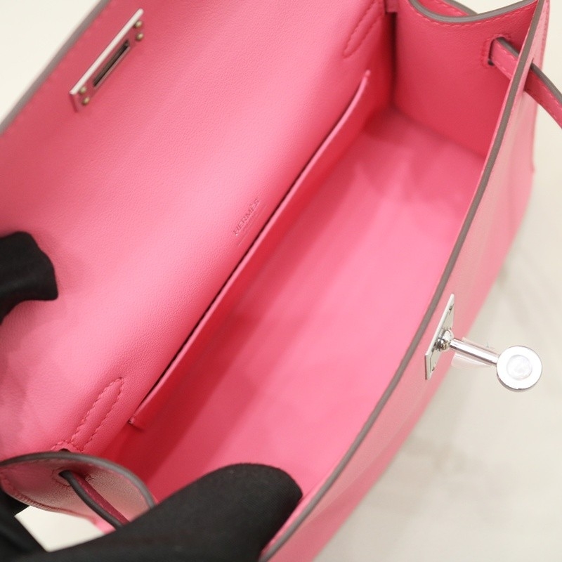 8W Rose AzaIee swift kelly pochette with phw