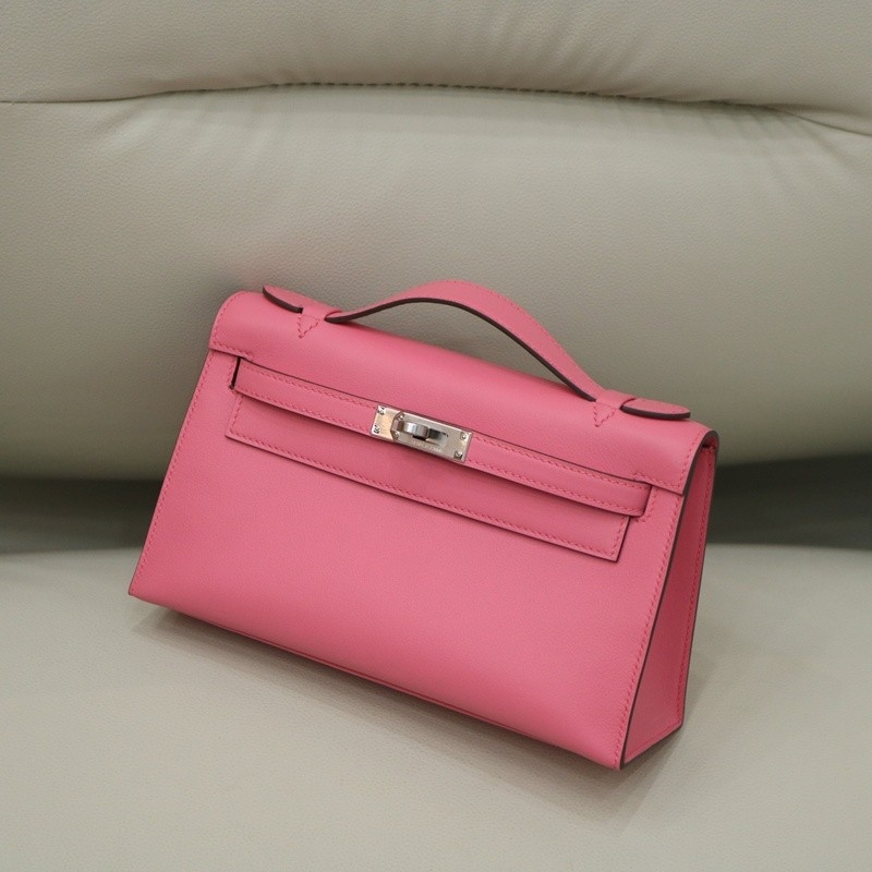 8W Rose AzaIee swift kelly pochette with phw