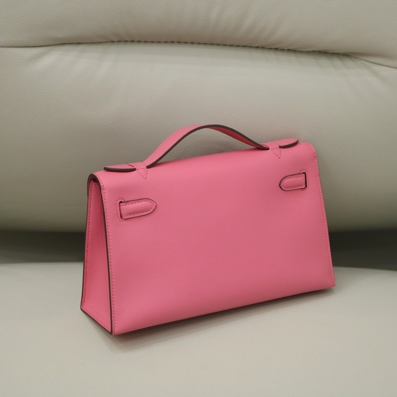 8W Rose AzaIee swift kelly pochette with phw