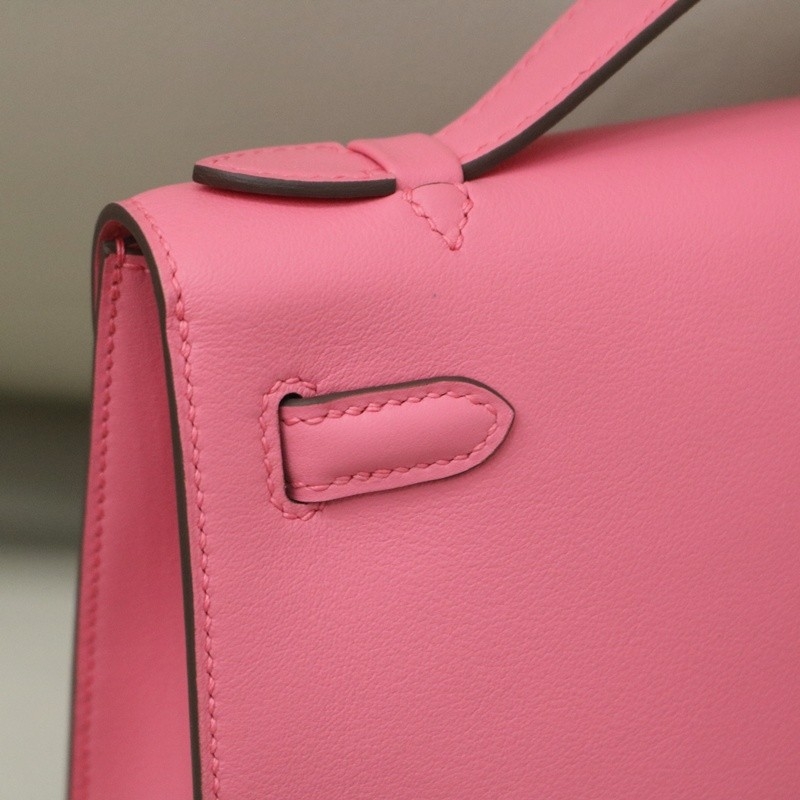 8W Rose AzaIee swift kelly pochette with phw