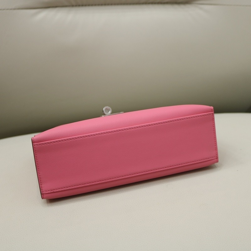 8W Rose AzaIee swift kelly pochette with phw