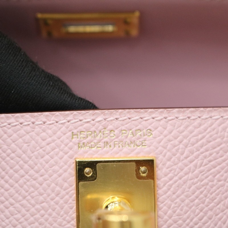 3Q Rose Sakura Epsom Kelly Mini II GHW