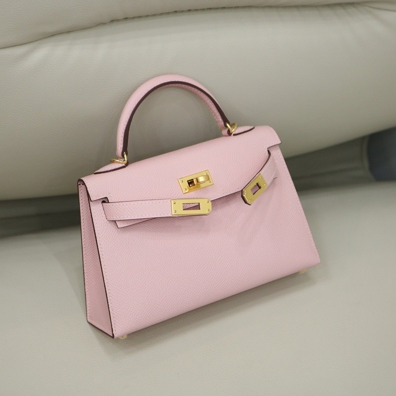 3Q Rose Sakura Epsom Kelly Mini II GHW