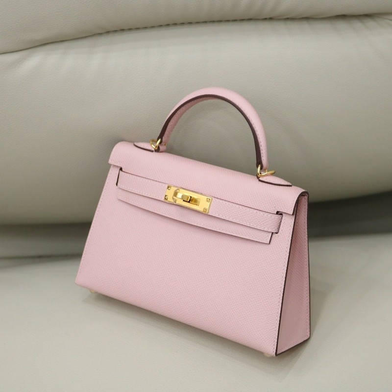 3Q Rose Sakura Epsom Kelly Mini II GHW