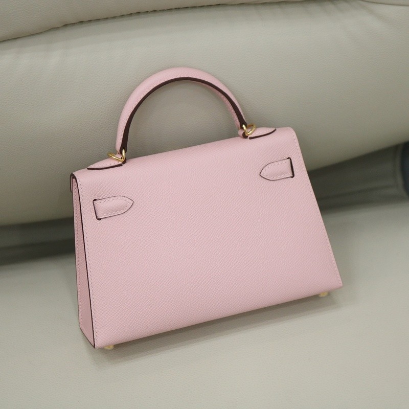 3Q Rose Sakura Epsom Kelly Mini II GHW