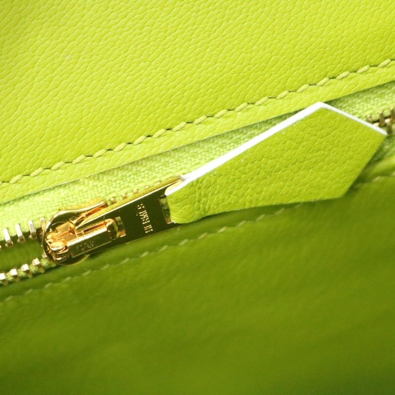 01 Blanc & 6R Kiwi interior Epsom Birkin 25 With PHW