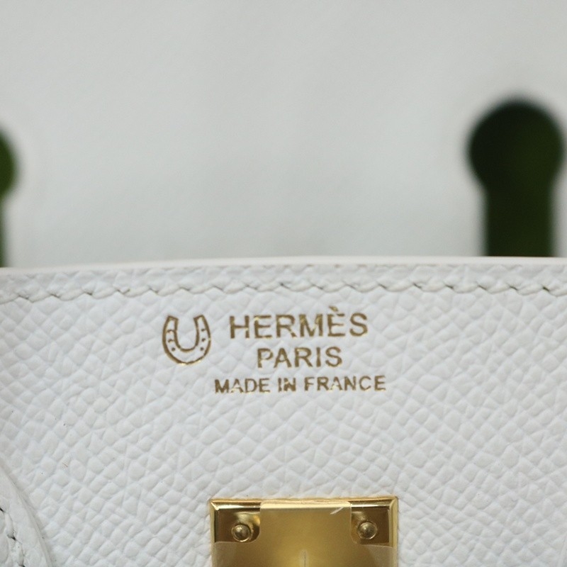 01 Blanc & 6R Kiwi interior Epsom Birkin 25 With PHW
