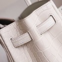 BIRKIN 25 BETON MATTE ALLIGATOR PHW