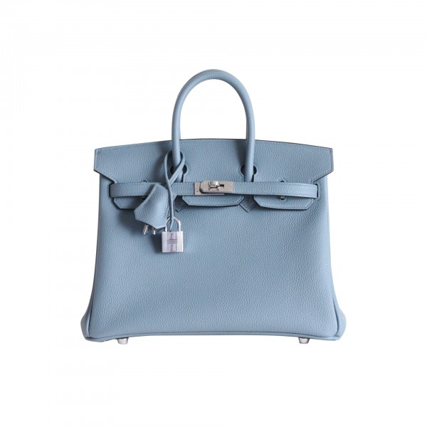BIRKIN 25 BLUE LIN TOGO PHW