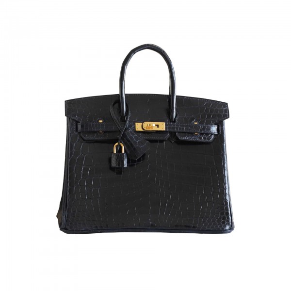 BIRKIN 25 BLUE NUIT SHINY NILOTICUS GHW