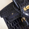 BIRKIN 25 BLUE NUIT SHINY NILOTICUS GHW